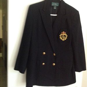 Ralph Lauren Navy Wool Blazer